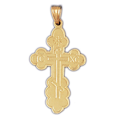 14K GOLD RELIGIOUS CHARM - CROSS #8235