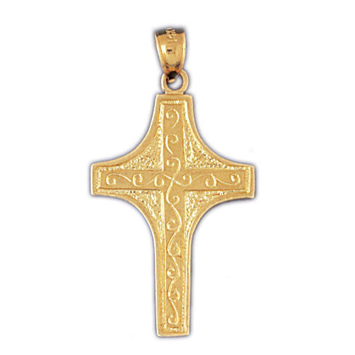 14K GOLD RELIGIOUS CHARM - CROSS #8237