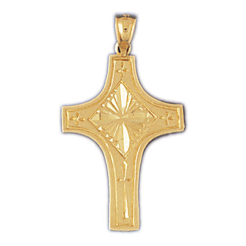 14K GOLD RELIGIOUS CHARM - CROSS #8238