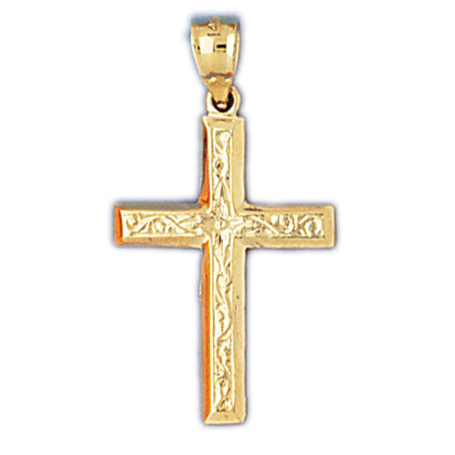14K GOLD RELIGIOUS CHARM - CROSS #8240