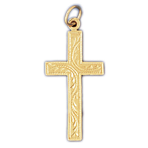 14K GOLD RELIGIOUS CHARM - CROSS #8241