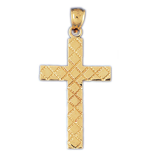 14K GOLD RELIGIOUS CHARM - CROSS #8243