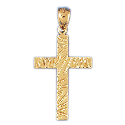 14K GOLD RELIGIOUS CHARM - CROSS #8244