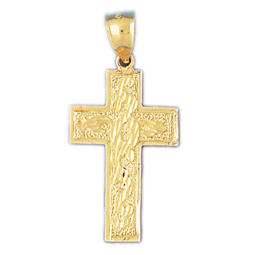 14K GOLD RELIGIOUS CHARM - CROSS #8250