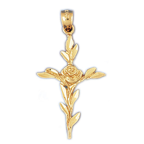 14K GOLD RELIGIOUS CHARM - CROSS #8252
