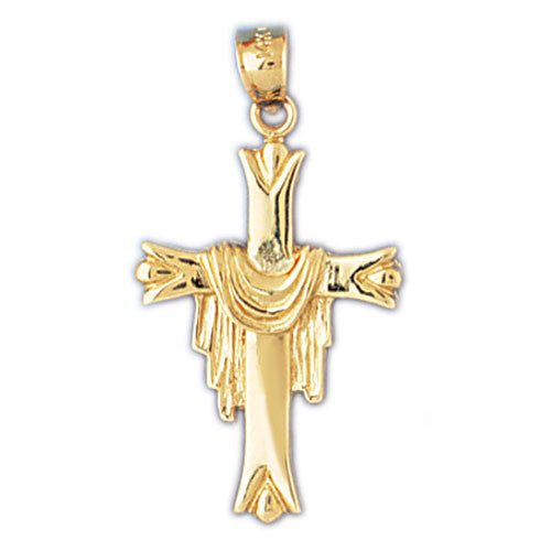 14K GOLD RELIGIOUS CHARM - CROSS #8256