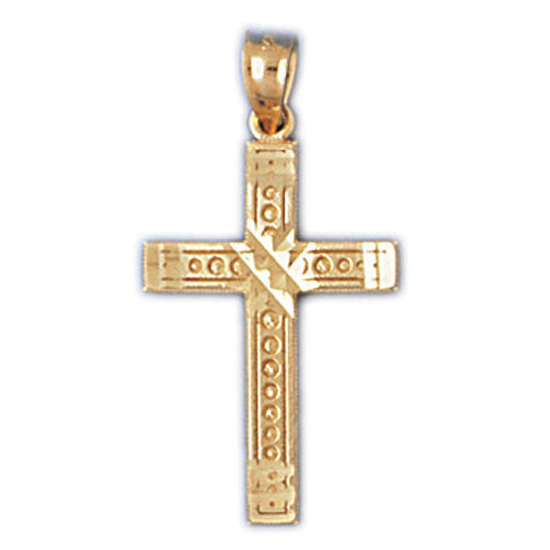 14K GOLD RELIGIOUS CHARM - CROSS #8272