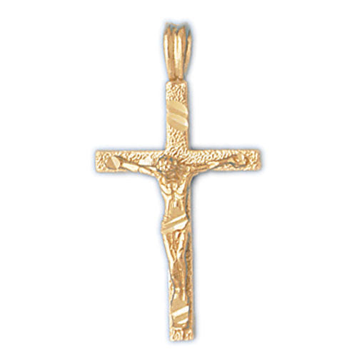 14K GOLD RELIGIOUS CHARM - CRUCIFIX #8485