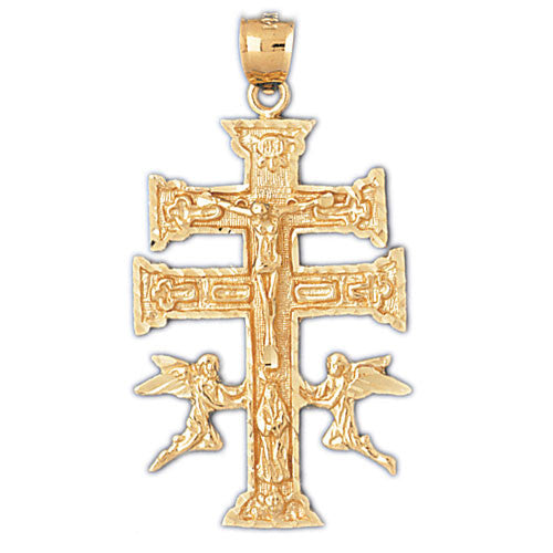 14K GOLD RELIGIOUS CHARM - CRUCIFIX #8542
