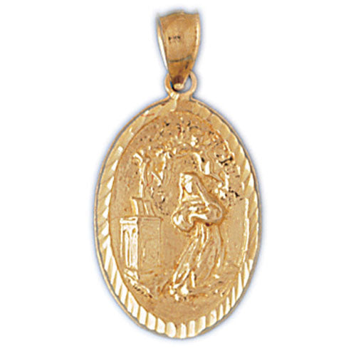 14K GOLD RELIGIOUS CHARM - MEDAL #8803