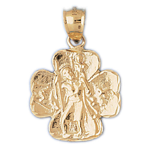 14K GOLD RELIGIOUS CHARM - MEDAL #8839