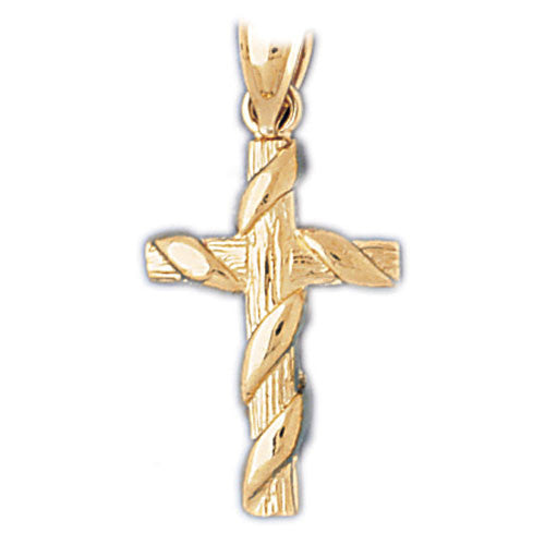 14K GOLD RELIGIOUS CHARM - SMALL CROSS #8064