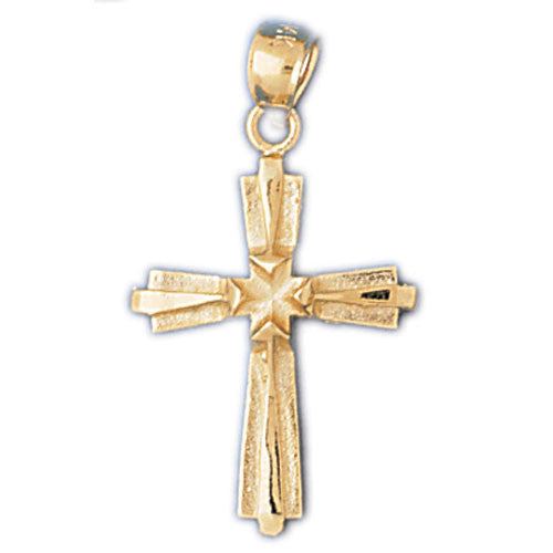 14K GOLD RELIGIOUS CHARM - SMALL CROSS #8065