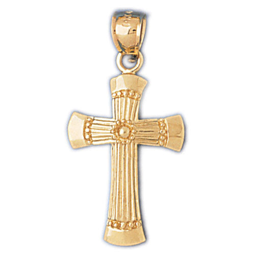 14K GOLD RELIGIOUS CHARM - SMALL CROSS #8066