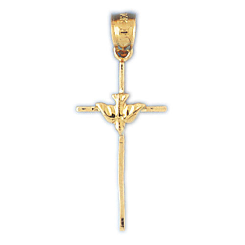14K GOLD RELIGIOUS CHARM - SMALL CROSS #8067