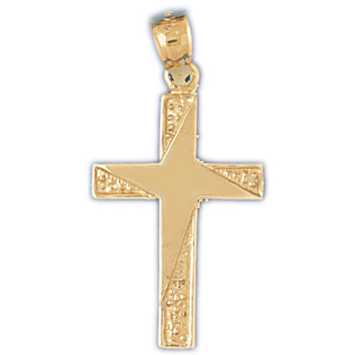 14K GOLD RELIGIOUS CHARM - SMALL CROSS #8068