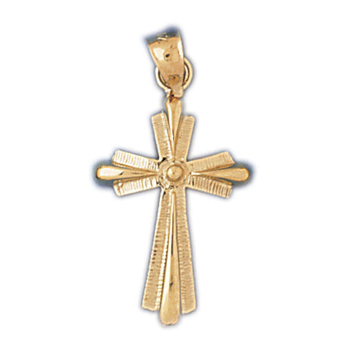 14K GOLD RELIGIOUS CHARM - SMALL CROSS #8070