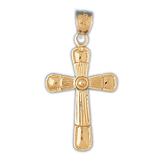 14K GOLD RELIGIOUS CHARM - SMALL CROSS #8071