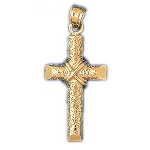 14K GOLD RELIGIOUS CHARM - SMALL CROSS #8099