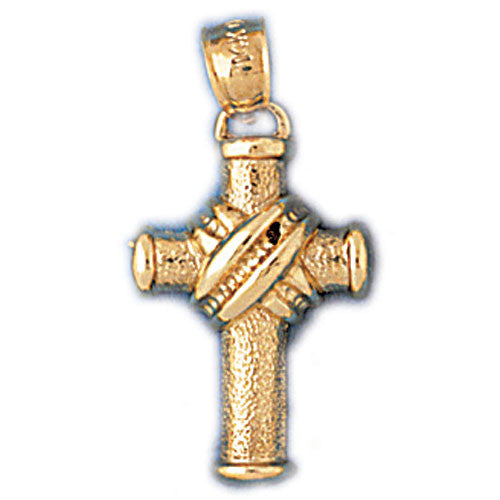 14K GOLD RELIGIOUS CHARM - SMALL CROSS #8100