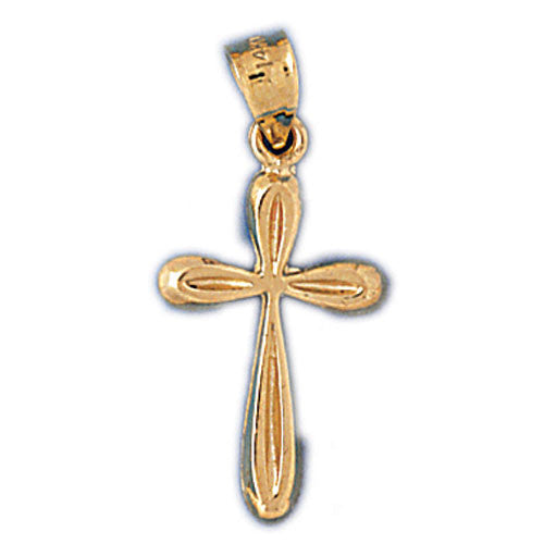 14K GOLD RELIGIOUS CHARM - SMALL CROSS #8106
