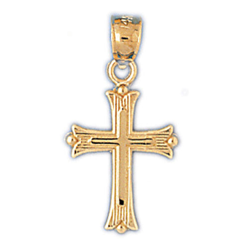 14K GOLD RELIGIOUS CHARM - SMALL CROSS #8112