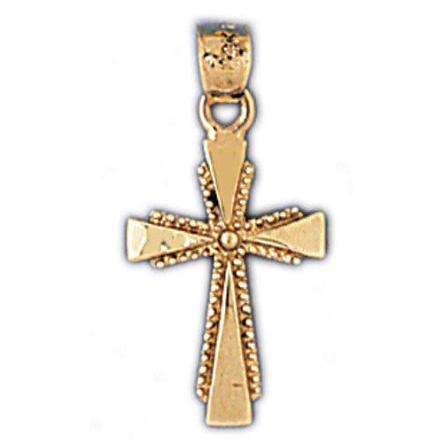 14K GOLD RELIGIOUS CHARM  - SMALL CROSS #8113
