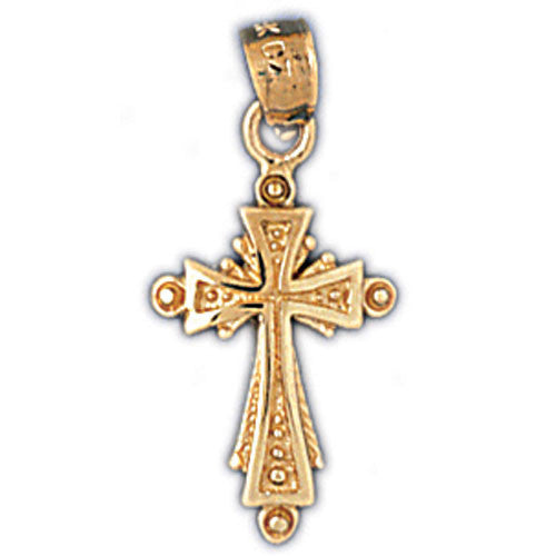 14K GOLD RELIGIOUS CHARM - SMALL CROSS #8114
