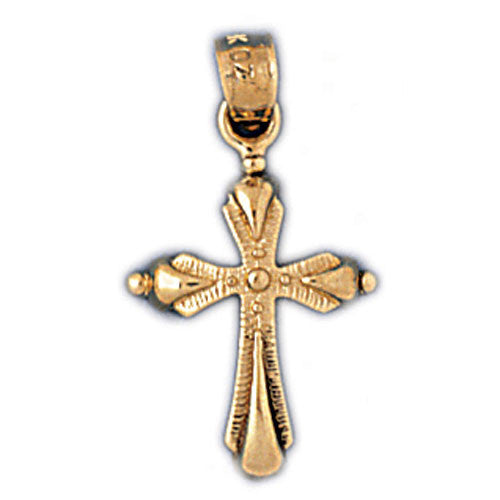 14K GOLD RELIGIOUS CHARM - SMALL CROSS #8115