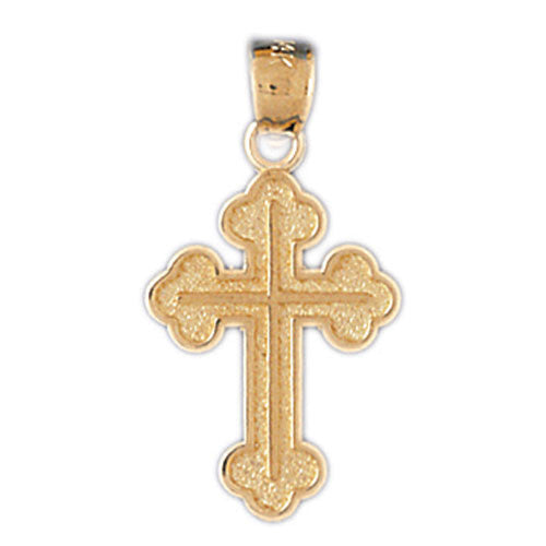 14K GOLD RELIGIOUS CHARM - SMALL CROSS #8141
