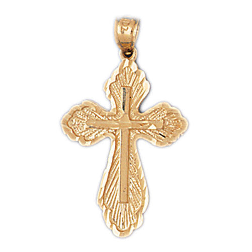 14K GOLD RELIGIOUS CHARM - SMALL CROSS #8142