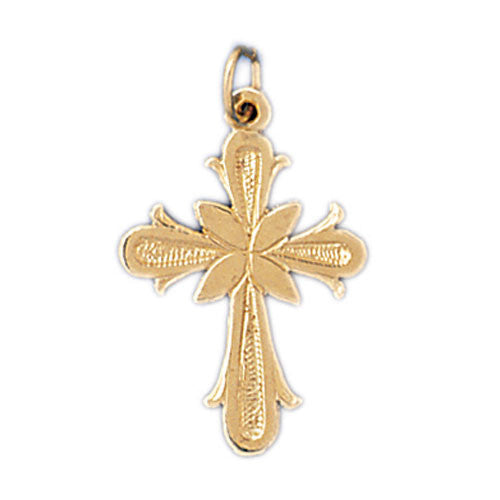 14K GOLD RELIGIOUS CHARM - SMALL CROSS #8144