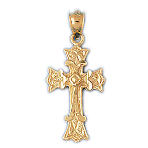 14K GOLD RELIGIOUS CHARM - SMALL CROSS #8152