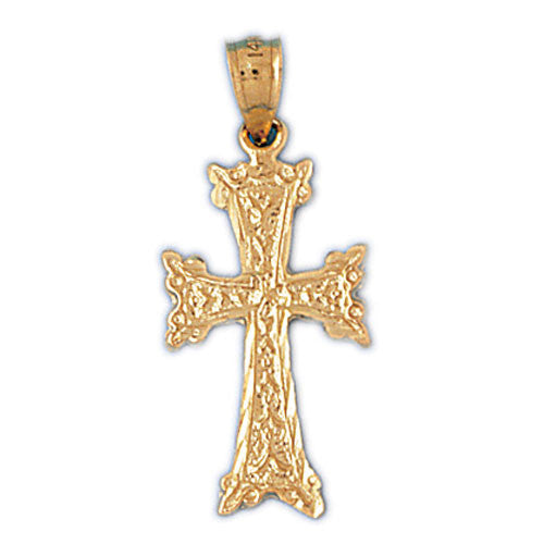 14K GOLD RELIGIOUS CHARM - SMALL CROSS #8154