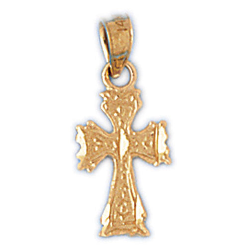 14K GOLD RELIGIOUS CHARM - SMALL CROSS #8156