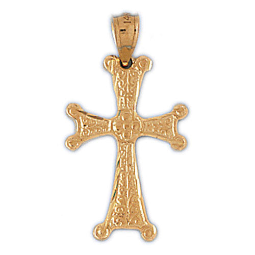 14K GOLD RELIGIOUS CHARM - SMALL CROSS #8157