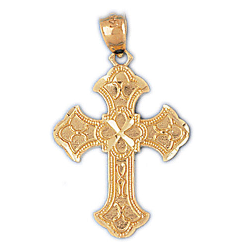 14K GOLD RELIGIOUS CHARM - SMALL CROSS #8161