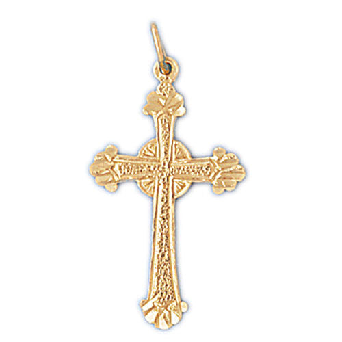 14K GOLD RELIGIOUS CHARM - SMALL CROSS #8168