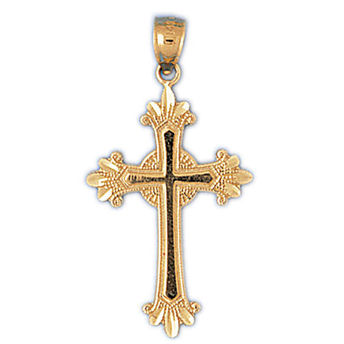 14K GOLD RELIGIOUS CHARM - SMALL CROSS #8169