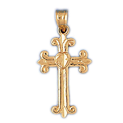 14K GOLD RELIGIOUS CHARM - SMALL CROSS #8170
