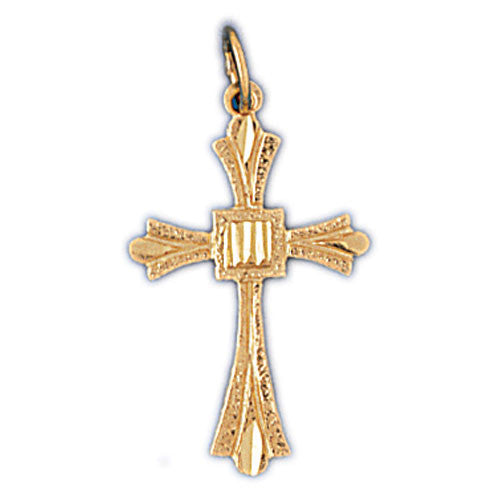 14K GOLD RELIGIOUS CHARM - SMALL CROSS #8172