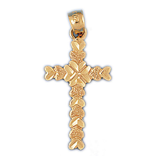 14K GOLD RELIGIOUS CHARM - SMALL CROSS #8181