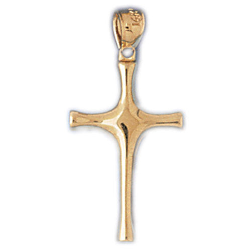 14K GOLD RELIGIOUS CHARM - SMALL CROSS #8203