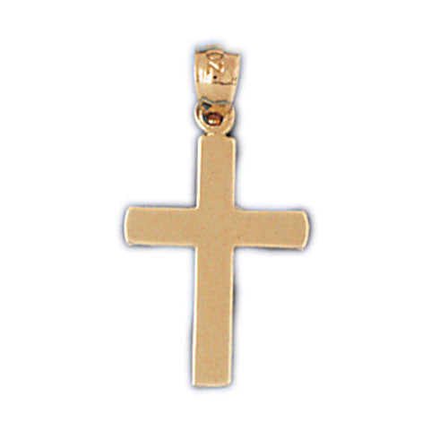 14K GOLD RELIGIOUS CHARM - SMALL CROSS #8204