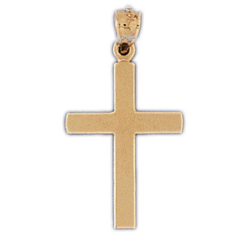 14K GOLD RELIGIOUS CHARM - SMALL CROSS #8206