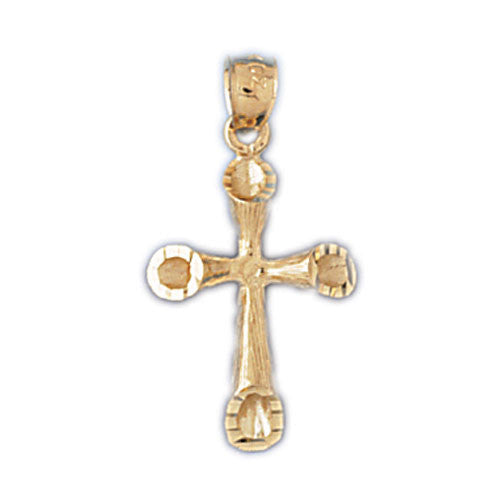14K GOLD RELIGIOUS CHARM - SMALL CROSS #8212