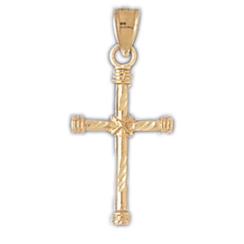 14K GOLD RELIGIOUS CHARM - SMALL CROSS #8213