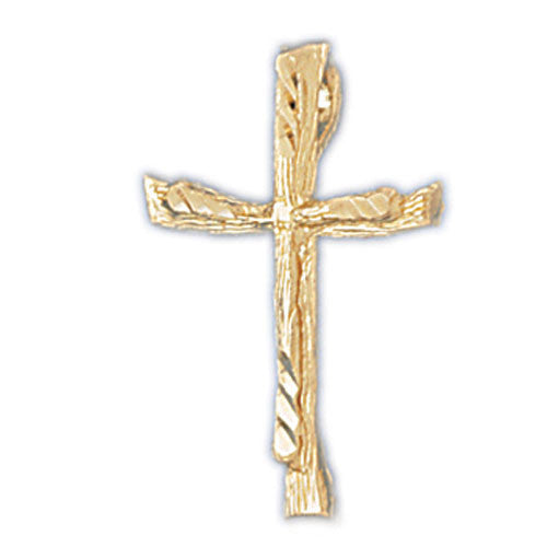 14K GOLD RELIGIOUS CHARM - SMALL CROSS #8214