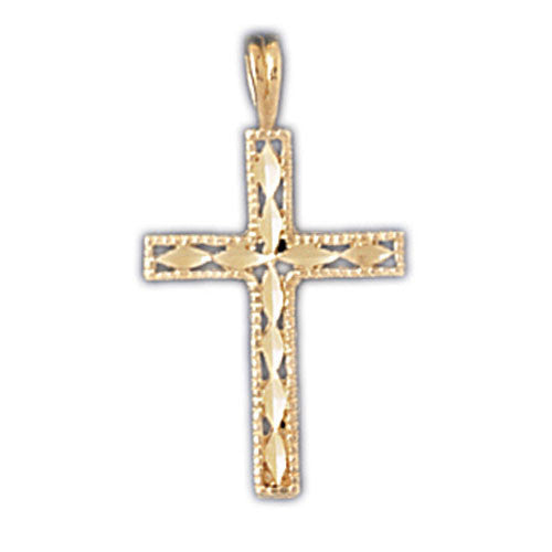 14K GOLD RELIGIOUS CHARM - SMALL CROSS #8229