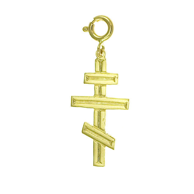 14K GOLD RELIGIOUS CHARM - SMALL CROSS #8233